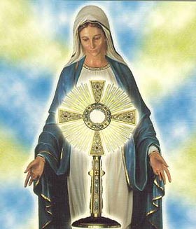 Risultati immagini per adorazione eucaristica maria
